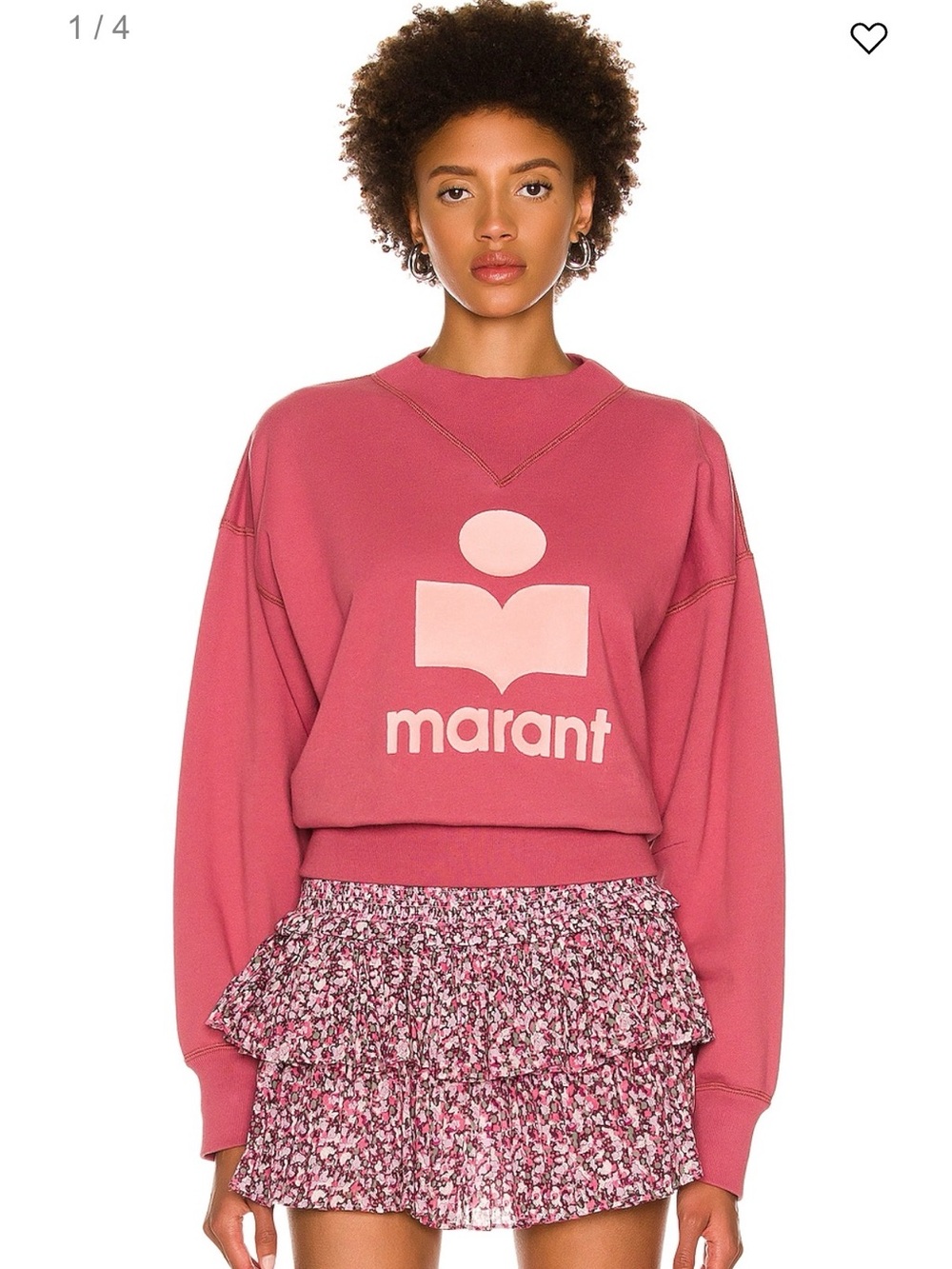 Isabel Marant Dusky Pink Logo Crewneck Sweatshirt